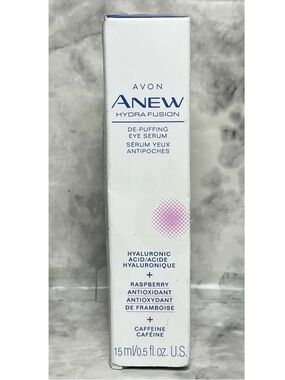 NEW Avon Anew Hydra Fusion De-Puffing Eye Serum Raspberry Antioxidants